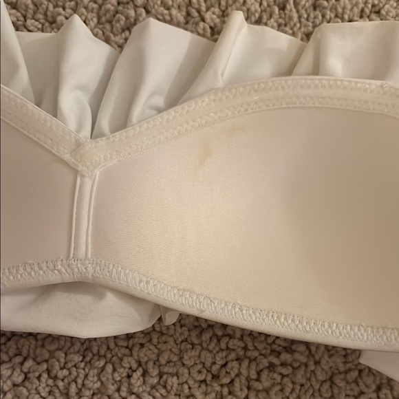 White Ruffled Bikini Top - Picture 2 of 3
